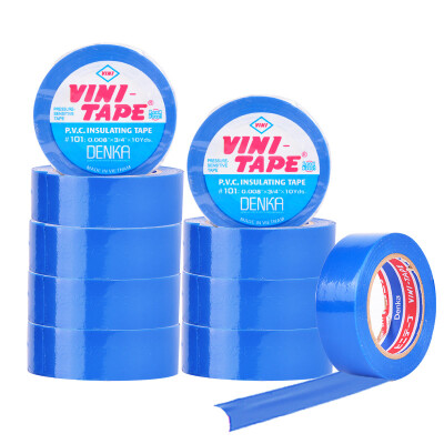 VINI-TAPE Japan imported Vinnie Denka electrical insulation tape 10 rolls blue-102 PVC lead-free electrical tape flame retardant moisture
VINI-TAPE Japan imported Vinnie Denka electrical insulation tape 10 rolls blue-102 PVC lead-free electrical tape flame retardant moisture
