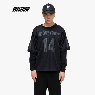 Weixiu viishow 2019 spring new T-shirt mens tide brand Korean version of the mens fake two-piece shirt round neck sleeve long sleeve TC1403191 black
Weixiu viishow 2019 spring new T-shirt mens tide brand Korean version of the mens fake two-piece shirt round neck sleeve long sleeve TC1403191 black