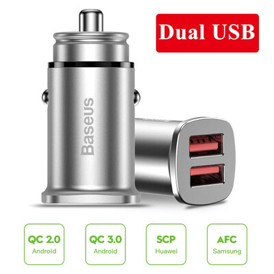 Baseus 30W Dual USB C PD Quick Charge QC 40 Car Charger Fast Dual USB PD AFC SCP Car Phone Charger Auto charging Adapter
Baseus 30W Dual USB C PD Quick Charge QC 40 Car Charger Fast Dual USB PD AFC SCP Car Phone Charger Auto charging Adapter