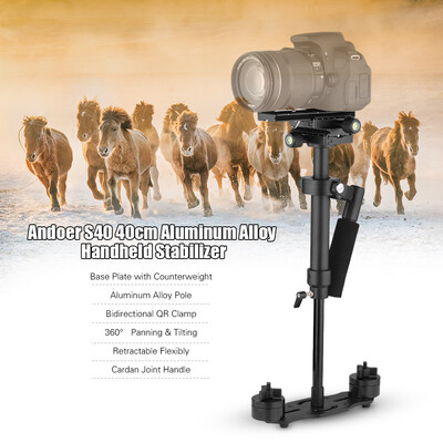 Andoer S40 Professional 40cm Aluminum Alloy Handheld Stabilizer with Quick Release Plate&Clamp Base for Canon Nikon Sony DSLR
Andoer S40 Professional 40cm Aluminum Alloy Handheld Stabilizer with Quick Release Plate&Clamp Base for Canon Nikon Sony DSLR