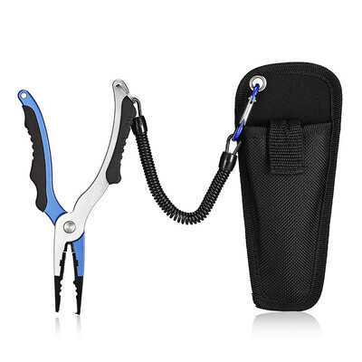 FG - 1038 Aluminum Alloy Fishing Pliers Split Ring Cutters with Sheath&Retractable Tether Lip Grips Tackle Fish Tools
FG - 1038 Aluminum Alloy Fishing Pliers Split Ring Cutters with Sheath&Retractable Tether Lip Grips Tackle Fish Tools