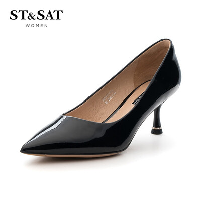 Saturday ST&SAT lacquered cow leather high heel kitten with fashion shallow mouth shoes SS91111042 black 37
Saturday ST&SAT lacquered cow leather high heel kitten with fashion shallow mouth shoes SS91111042 black 37