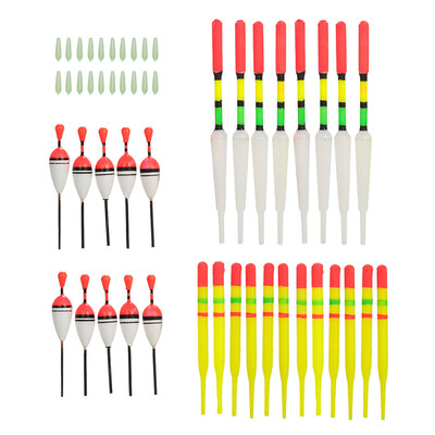 30pcs Fishing Floats w Rubbers Buoyancy Vertical Floater Assorted Shapes Colors Fishing Tackle Float Fishing
30pcs Fishing Floats w Rubbers Buoyancy Vertical Floater Assorted Shapes Colors Fishing Tackle Float Fishing