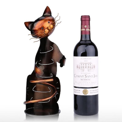 TOOARTS Cat shaped wine holder Wine shelf Metal sculpture Practical sculpture Home decoration Interior decoration Crafts
TOOARTS Cat shaped wine holder Wine shelf Metal sculpture Practical sculpture Home decoration Interior decoration Crafts