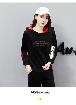 Fall 2018 new Korean version of the fashionable golden fleece bodysuit casual sportswear two-piece womens wear
Fall 2018 new Korean version of the fashionable golden fleece bodysuit casual sportswear two-piece womens wear