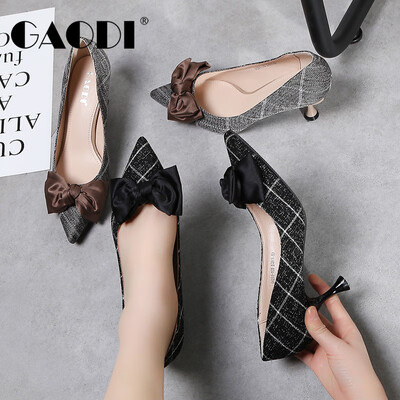 Gauti lady pointed shallow mouth bow social wild commuter plaid stiletto high heels female plaid black 35
Gauti lady pointed shallow mouth bow social wild commuter plaid stiletto high heels female plaid black 35