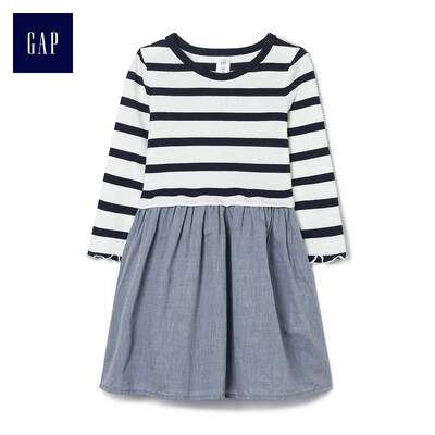 GAP flagship store female cotton striped round neck long sleeve dress 356572 navy blue stripe 18-24M
GAP flagship store female cotton striped round neck long sleeve dress 356572 navy blue stripe 18-24M