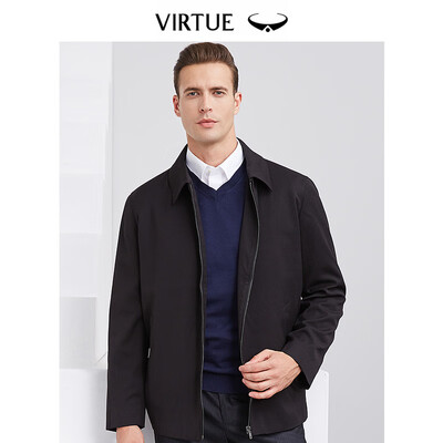 Virtue rich classic big lapel mens jacket 2019 spring new business&leisure casual middle-aged father loaded mens jacket YJM30113001 black 46
Virtue rich classic big lapel mens jacket 2019 spring new business&leisure casual middle-aged father loaded mens jacket YJM30113001 black 46