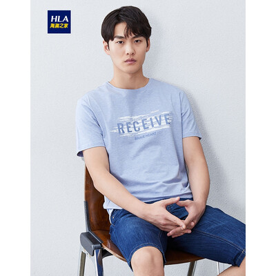 HLA Haishu House Short Sleeve T-Shirt Male 2019 Summer New Set Round Collar Fresh Print Short T Mens HNTBJ2R020A Blue Gray Pattern 2018096A52
HLA Haishu House Short Sleeve T-Shirt Male 2019 Summer New Set Round Collar Fresh Print Short T Mens HNTBJ2R020A Blue Gray Pattern 2018096A52