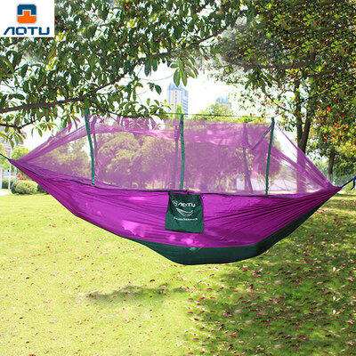 Aotu 26 x 14M Camping Portable High Strength Parachute Fabric Hanging Bed Sleeping Hammock with Mosquito Net
Aotu 26 x 14M Camping Portable High Strength Parachute Fabric Hanging Bed Sleeping Hammock with Mosquito Net