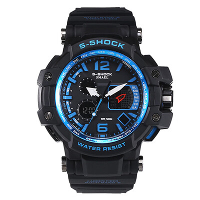 Mens Stylish Sports Multi-function Electronic Waterproof Watch Dual Display Wristwatches
Mens Stylish Sports Multi-function Electronic Waterproof Watch Dual Display Wristwatches