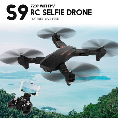 S9 RC Drone with Camera 720P Wifi FPV for Beginner Training Christmas Gift Altitude Hold Foldable RC Quadcopter
S9 RC Drone with Camera 720P Wifi FPV for Beginner Training Christmas Gift Altitude Hold Foldable RC Quadcopter