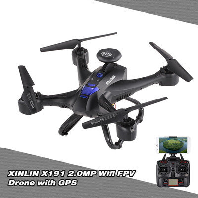 XINLIN X191 24G 4CH 20MP HD Camera Wifi FPV Selfie Drone GPS RTH Height Hold RC Quadcopter
XINLIN X191 24G 4CH 20MP HD Camera Wifi FPV Selfie Drone GPS RTH Height Hold RC Quadcopter
