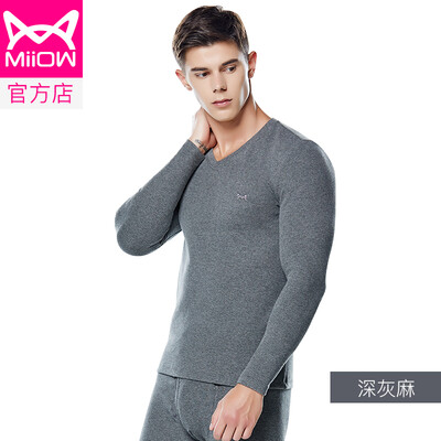 Cat Man MiiOW thermal underwear men&women Qiuyi Qiuku warm clothes cotton Shut down thick round neck men&women base shirt V suit fashion warm clothing dark gray V-neck male
Cat Man MiiOW thermal underwear men&women Qiuyi Qiuku warm clothes cotton Shut down thick round neck men&women base shirt V suit fashion warm clothing dark gray V-neck male