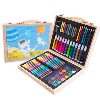 Lecong childrens painting stationery 98 pieces wooden box painting set brush crayon watercolor pen art painting tools student school supplies painting pen gift box color pen
Lecong childrens painting stationery 98 pieces wooden box painting set brush crayon watercolor pen art painting tools student school supplies painting pen gift box color pen