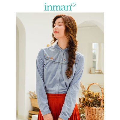 INMAN 2018 winter new literary fan cute embroidered suede fit long-sleeved shirt shirt female 18840VP11404 shallow blue
INMAN 2018 winter new literary fan cute embroidered suede fit long-sleeved shirt shirt female 18840VP11404 shallow blue