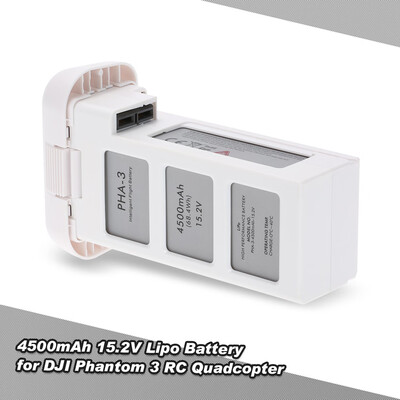 4500mAh 152V 4S Intelligent Flight Lipo Battery for DJI Phantom 3 Professional Advanced Standard Version RC Quadcopter
4500mAh 152V 4S Intelligent Flight Lipo Battery for DJI Phantom 3 Professional Advanced Standard Version RC Quadcopter