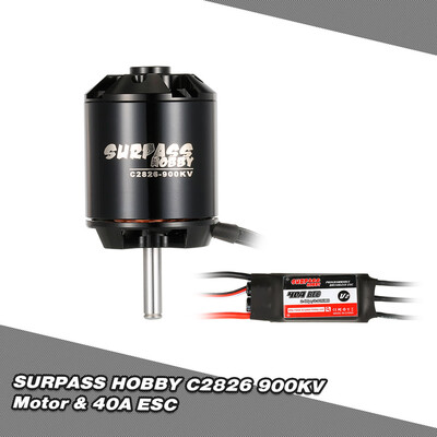 SURPASS HOBBY 2208 1350KV 14 Poles Brushless Motor & 20A ESC 2-4S for RC Airplane Fixed-wing Glider Warbirds
SURPASS HOBBY 2208 1350KV 14 Poles Brushless Motor & 20A ESC 2-4S for RC Airplane Fixed-wing Glider Warbirds