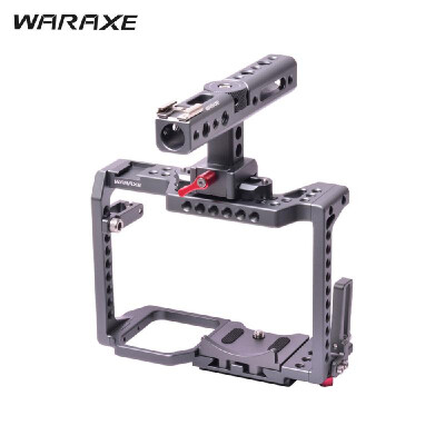 WARAXE Professional Video Camera Cage Film Movie Making Rig Cage Kit with Top Handle Cold Shoe for Panasonic GH4GH5 Cameras to Mo
WARAXE Professional Video Camera Cage Film Movie Making Rig Cage Kit with Top Handle Cold Shoe for Panasonic GH4GH5 Cameras to Mo