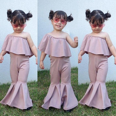 Toddler Infant Kids Girls One Shoulder Tube Crop Top Casual Flare Ruffle Pants Leggings Outfit Set
Toddler Infant Kids Girls One Shoulder Tube Crop Top Casual Flare Ruffle Pants Leggings Outfit Set