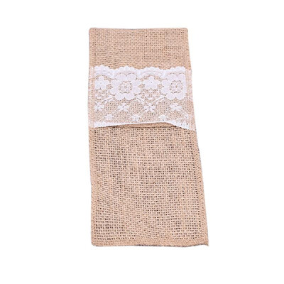 Natural Burlap Lace Tableware Bags Utensil Holders Knifes Forks Bag Party Bridal Shower Wedding Cutlery Pouch
Natural Burlap Lace Tableware Bags Utensil Holders Knifes Forks Bag Party Bridal Shower Wedding Cutlery Pouch