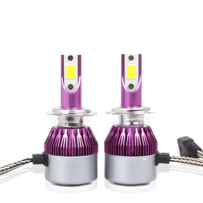 H7 C6P 2PCS Led Cob LED Chip Car Headlamp 36W 6500k White Light 8000LM Car Bulb Fog Light Purple
H7 C6P 2PCS Led Cob LED Chip Car Headlamp 36W 6500k White Light 8000LM Car Bulb Fog Light Purple
