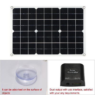 30W 18V Flexible Solar Panel System Battery Dual Output Solar Power Energy With USB Interface Monocrystalline Silicon High Convers
30W 18V Flexible Solar Panel System Battery Dual Output Solar Power Energy With USB Interface Monocrystalline Silicon High Convers