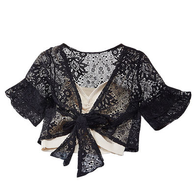 Women Summer Fashion Concise All-match Hollow Out Short Style Lace Sexy Short Sleeve Jackets
Women Summer Fashion Concise All-match Hollow Out Short Style Lace Sexy Short Sleeve Jackets