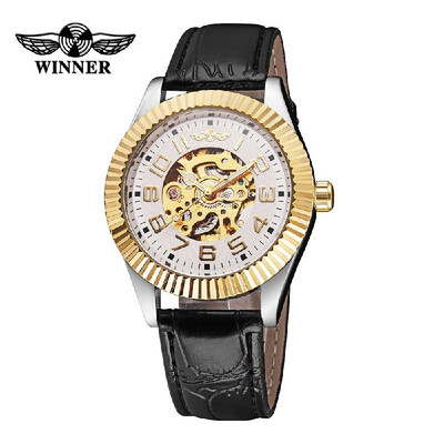 WINNER Unisex Automatic Mechanical Watch Self-winding Awesome Skeleton Hollowed-out Wristwatch with Arabic Hour Markers
WINNER Unisex Automatic Mechanical Watch Self-winding Awesome Skeleton Hollowed-out Wristwatch with Arabic Hour Markers