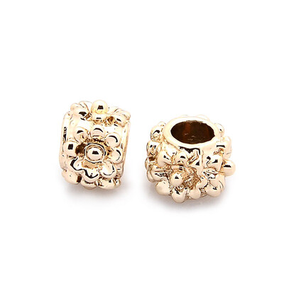 Nickel Free & Lead Free Unfading Alloy European Beads Large Hole Beads Rondelle with Flower Pattern Golden 10x7mm Hole 5mm
Nickel Free & Lead Free Unfading Alloy European Beads Large Hole Beads Rondelle with Flower Pattern Golden 10x7mm Hole 5mm