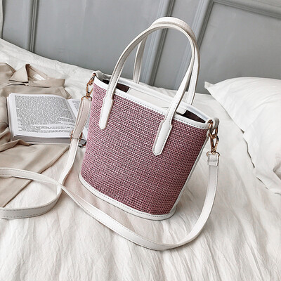 Summer new woven small bag female 2019 new Korean version of the wild single shoulder slung fashion large capacity bucket bag
Summer new woven small bag female 2019 new Korean version of the wild single shoulder slung fashion large capacity bucket bag