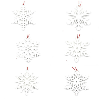 6PCS Christmas Snowflakes Wooden Pendants Ornaments Xmas Tree Decorations DIY Crafts Christmas Festive Party Supplies
6PCS Christmas Snowflakes Wooden Pendants Ornaments Xmas Tree Decorations DIY Crafts Christmas Festive Party Supplies