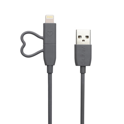 GGMM 2 in 1 MFi Certification 8 Pin Adapter Micro USB 24A Fast Charging Data Transmission Sync Cable 1M
GGMM 2 in 1 MFi Certification 8 Pin Adapter Micro USB 24A Fast Charging Data Transmission Sync Cable 1M