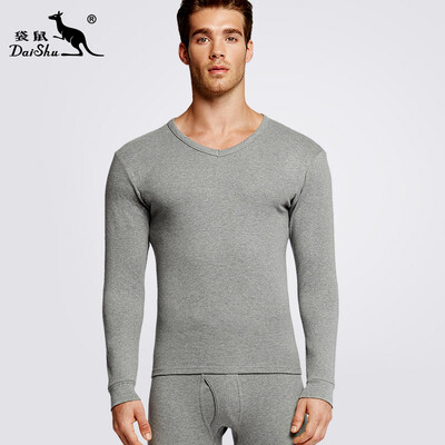 Kangaroo DaiShu Qiuyi Qiuku mens cotton warm suit mens V-neck solid color base thin sweater shawl
Kangaroo DaiShu Qiuyi Qiuku mens cotton warm suit mens V-neck solid color base thin sweater shawl