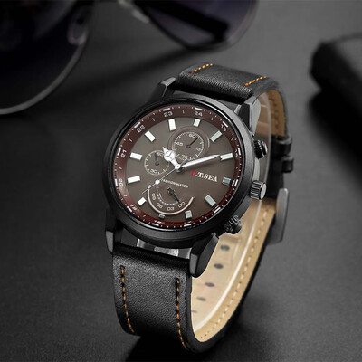 Gobestart Fashion Casual Business Mens Alloy Three Eye Dial Leather Belt Quartz Watch
Gobestart Fashion Casual Business Mens Alloy Three Eye Dial Leather Belt Quartz Watch