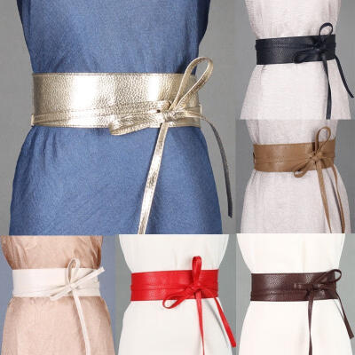 Women Soft PU Leather Self Tie Bow Wrap Around Waist Band Cinch Boho Obi Belt
Women Soft PU Leather Self Tie Bow Wrap Around Waist Band Cinch Boho Obi Belt