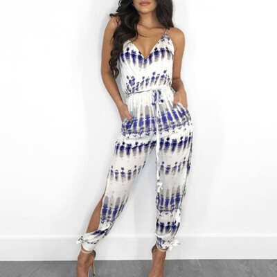 Starmoon Womens Fashion Summer Tie Dye Print Spaghetti Strap Slit Leg Lace Up Jumpsuit
Starmoon Womens Fashion Summer Tie Dye Print Spaghetti Strap Slit Leg Lace Up Jumpsuit