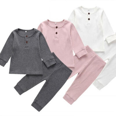 Autumn Newborn Baby Boy Girl Solid Color Knitted Cotton Clothes Long Sleeve Tops Trousers Outfit Set
Autumn Newborn Baby Boy Girl Solid Color Knitted Cotton Clothes Long Sleeve Tops Trousers Outfit Set