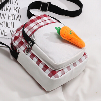 2019 summer new cute single shoulder oblique satchel female students Japanese plaid minority design women canvas bag
2019 summer new cute single shoulder oblique satchel female students Japanese plaid minority design women canvas bag