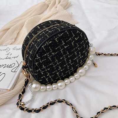 Korean version of the small bag 2019 new fashion pearl hand bag small round bag one shoulder bag
Korean version of the small bag 2019 new fashion pearl hand bag small round bag one shoulder bag