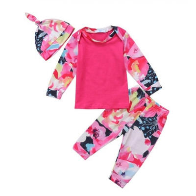3PCS Newborn Baby Boys Girls Floral Clothes Flower Print Long Sleeve Red T-shirt Long Pants Leggings Hat Outfit Set Clothes Fi
3PCS Newborn Baby Boys Girls Floral Clothes Flower Print Long Sleeve Red T-shirt Long Pants Leggings Hat Outfit Set Clothes Fi