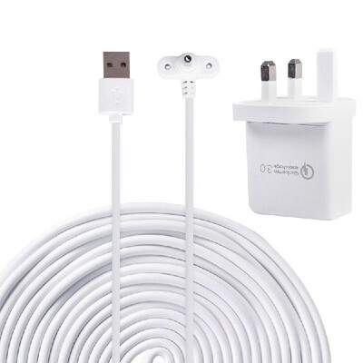 UK Power Adapter Compatible with for Ring Spotlight Cam Battery Weatherproof with 6m20ft Long Cable to Continuously Charge Camera 
UK Power Adapter Compatible with for Ring Spotlight Cam Battery Weatherproof with 6m20ft Long Cable to Continuously Charge Camera