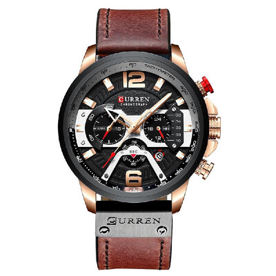 CURREN 8329 Quartz Watch Business Men Simple Sport Wristwatch Three Sub-Dials Calendar Second Minute 24 Hour Display 3ATM Waterpro
CURREN 8329 Quartz Watch Business Men Simple Sport Wristwatch Three Sub-Dials Calendar Second Minute 24 Hour Display 3ATM Waterpro