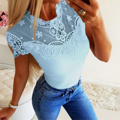 Nomeni Womens Fashion Summer Solid Color Lace Short-Sleeved Shirt Loose T-Shirt Tops
Nomeni Womens Fashion Summer Solid Color Lace Short-Sleeved Shirt Loose T-Shirt Tops
