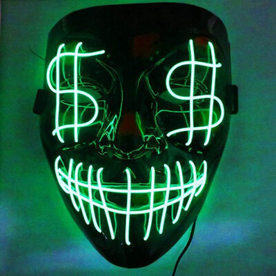 New Hot Halloween Scary Mask Cosplay LED Costume Frightening Glowing EL Wire Light Up Mask For Festival Party Drop ship
New Hot Halloween Scary Mask Cosplay LED Costume Frightening Glowing EL Wire Light Up Mask For Festival Party Drop ship
