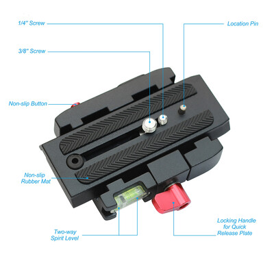Quick Release Clamp Adapter Quick Release Plate P200 Compatible for Manfrotto 501 500AH 701HDV 503HDV Q5
Quick Release Clamp Adapter Quick Release Plate P200 Compatible for Manfrotto 501 500AH 701HDV 503HDV Q5
