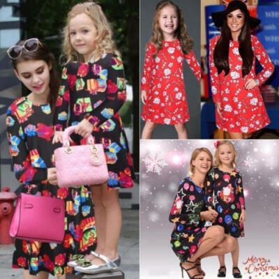 Fashion Christmas Mother Daughter Dress Santa Long Sleeve Xmas Family Matching Clothes Outfits
Fashion Christmas Mother Daughter Dress Santa Long Sleeve Xmas Family Matching Clothes Outfits