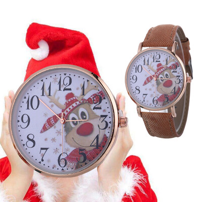 Christmas Pattern Ladies Watch back Quartz Fashion Clock Montre Homme Relogio Feminino Watches For Woman 2018 F