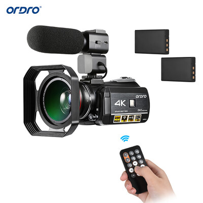 ORDRO AC3 4K WiFi Digital Video Camera Camcorder DV Recorder 24MP 30X Zoom IR Night Vision 31 Inch IPS LCD Touchscreen with 2pcs
ORDRO AC3 4K WiFi Digital Video Camera Camcorder DV Recorder 24MP 30X Zoom IR Night Vision 31 Inch IPS LCD Touchscreen with 2pcs