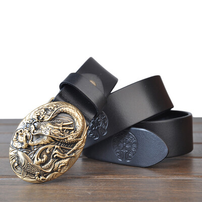 Dragon fish legend pure copper buckle mens first layer leather belt denim wild smooth buckle Harley locomotive belt
Dragon fish legend pure copper buckle mens first layer leather belt denim wild smooth buckle Harley locomotive belt